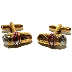 Enamel Gold Cigar Cufflinks